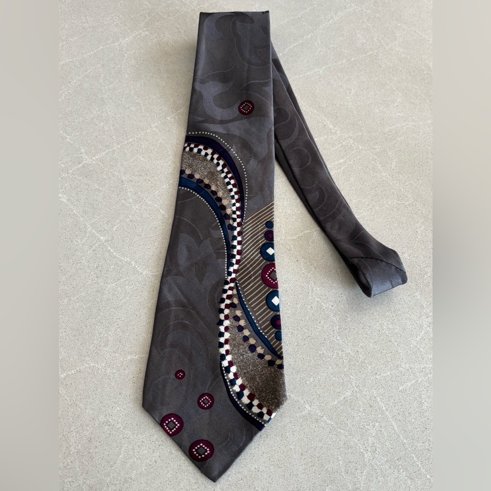 Expressions Elegant Gray and Blue Tie